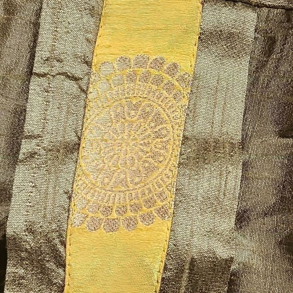 Golden Dupion Silk Kids Dhoti Kurta Pajama Boys Size 4 Ethnic Indian Wedding 2pc - Picture 7 of 15